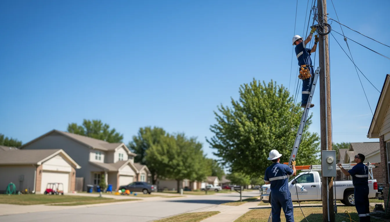 Residential electrician providing installation services in Pollock, SD